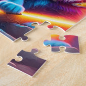 Puzzle Chats Neon Avec Lasers Chats Arc-en-ciel Couleurs (Côté)