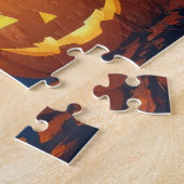 Puzzle Chats noirs Citrouille Halloween drôle (Côté)