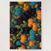 Puzzle Chats noirs dans un patch citrouille - Halloween (Vertical)