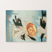 Puzzle Chats noirs d'Halloween vintage (Horizontal)