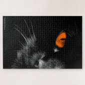 Puzzle Chats noirs règnent - Yeux orange (Horizontal)