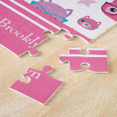 Puzzle Chats Pastel cool Avec Verres Motif, Rose (Côté)