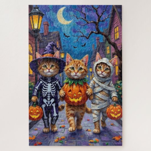 Puzzle Chats Persans Trick-or-Treating Costumes d'Hallow (Vertical)