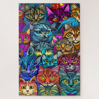 Puzzle Chats psychédéliques