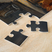 Puzzle Chats regardant la lune et la pluie (Côté)