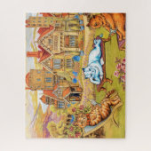 Puzzle Chats se relaxant dans les jardins de Napsbury by  (Vertical)