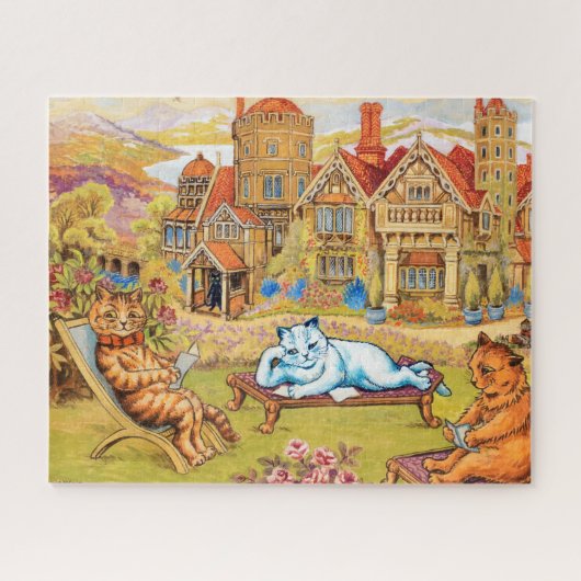 Puzzle Chats se relaxant dans les jardins de Napsbury by  (Horizontal)