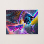 Puzzle Chats spatiaux astronautes futuristes (Horizontal)