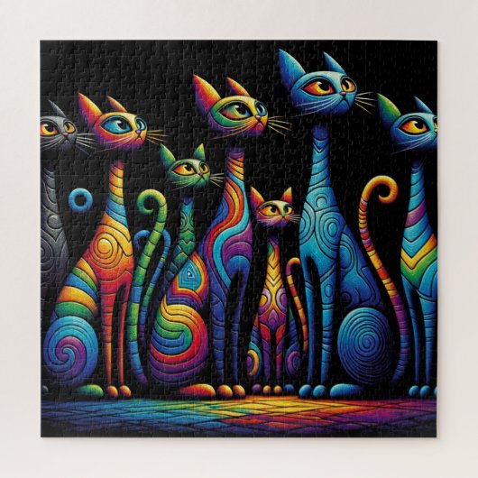 Puzzle Chats vibrants (Vertical)