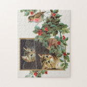 Puzzle Chats vintages et oiseaux (Vertical)