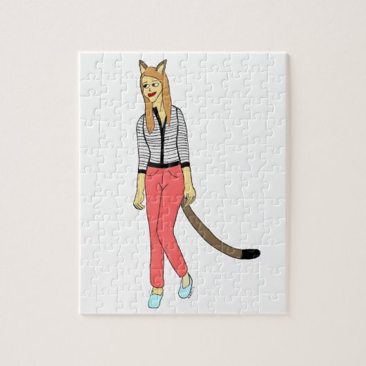 Puzzle chatte fille (Vertical)