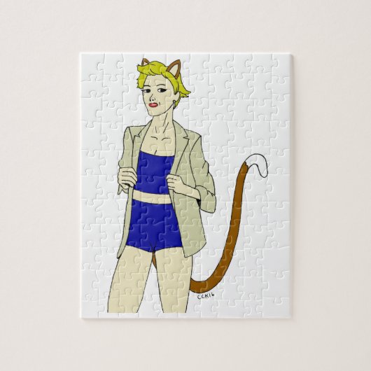 Puzzle chatte fille (Vertical)