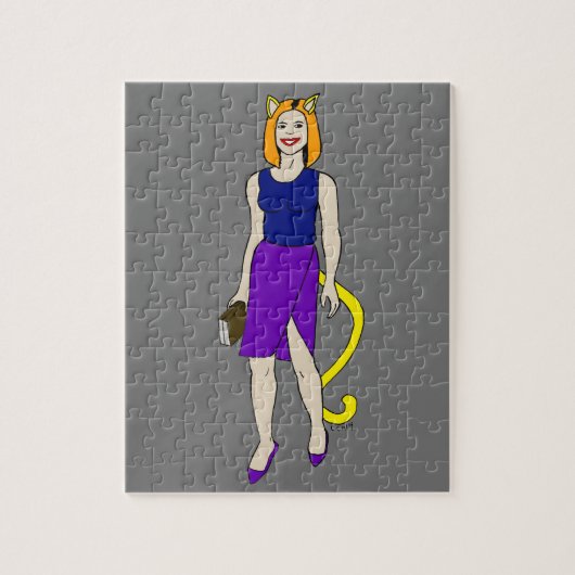 Puzzle chatte fille (Vertical)