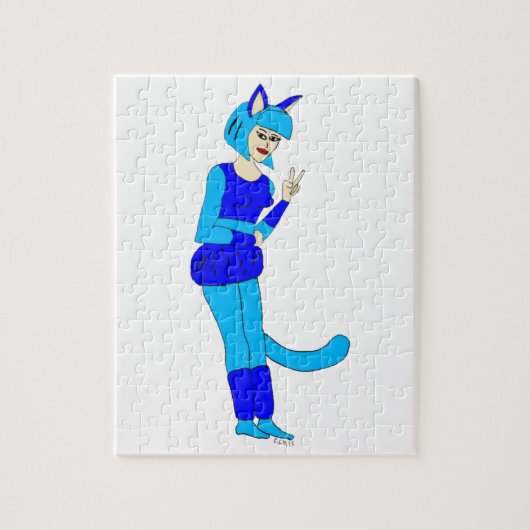 Puzzle chatte fille (Vertical)