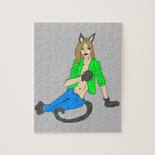 Puzzle chatte fille (Vertical)