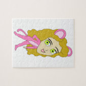 Puzzle chatte rose fille (Horizontal)