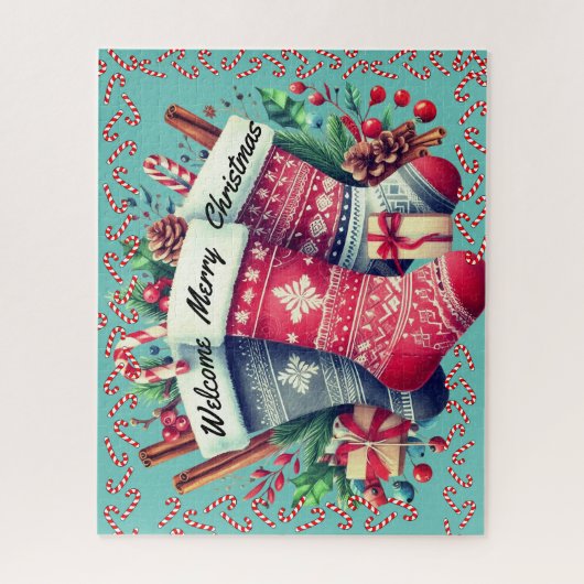 Puzzle Chaussettes de Noël (Vertical)