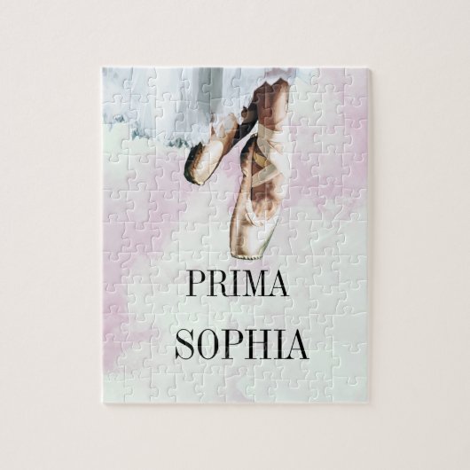 Puzzle Chaussons de ballon Pointe rose personnelle (Vertical)