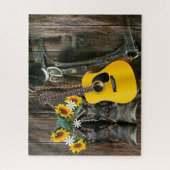 Puzzle Chaussures de cowboy du cheval occidental Guitare  (Vertical)