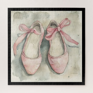 Puzzle Chaussures plates de ballet à ruban rose pastel vi
