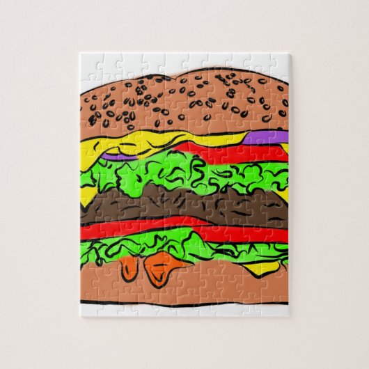 Puzzle Cheeseburger (Vertical)