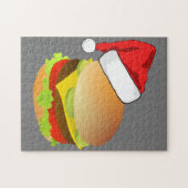 Puzzle Cheeseburgers Hamburger Santa Hat Correspondance d (Horizontal)