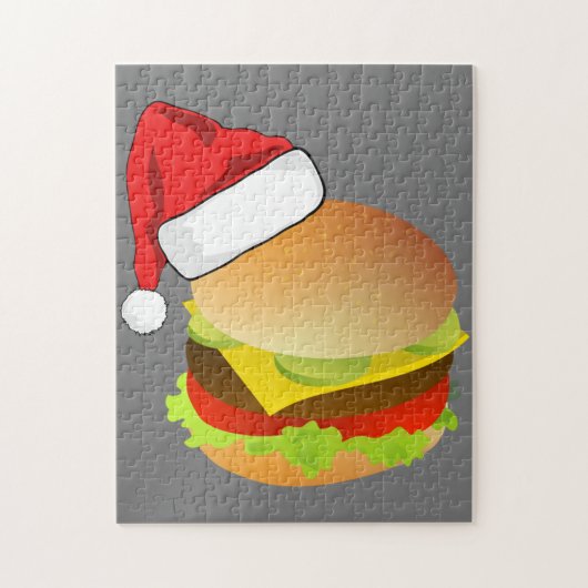 Puzzle Cheeseburgers Hamburger Santa Hat Correspondance d (Vertical)