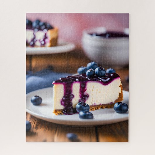 Puzzle Cheesecake aux bleuets (Vertical)