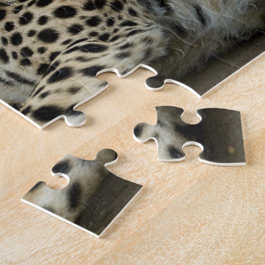 Puzzle Cheetah, Acinonyx jubatus, avec petit dans le Masa (Côté)