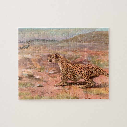 Puzzle Cheetah et Antelopes par Swan, animal sauvage Vint (Horizontal)