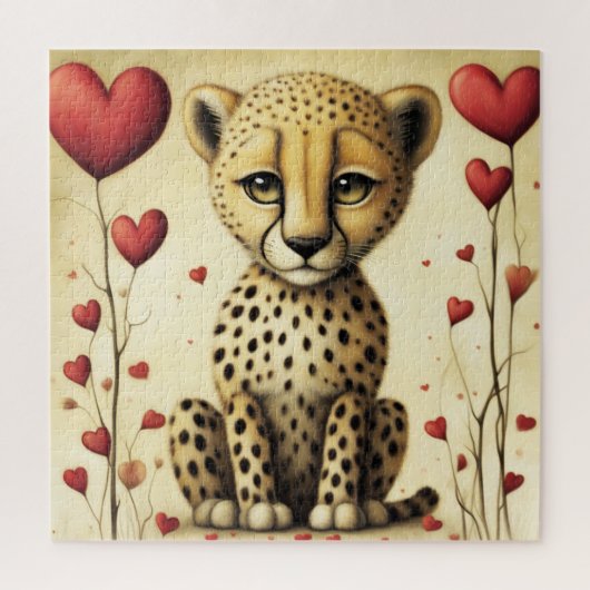 Puzzle Cheetah Love 2 (Vertical)