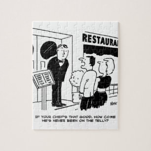 Puzzle Chef au restaurant Not Bein on Television Cartoon