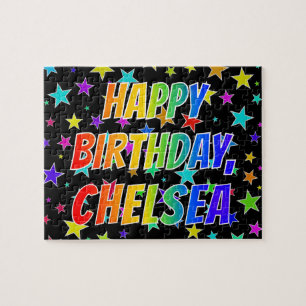 Puzzle "CHELSEA" Prénom, Amusant "HEUREUX ANNIVERSAIRE"