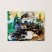 Puzzle Chemin de fer à vapeur Moteur Locomotive Peinture (Horizontal)