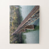 Puzzle Chemin de fer de photographie aérienne sur la rivi (Vertical)
