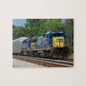 Puzzle Chemin de fer du moteur diesel bleu CSX (Horizontal)