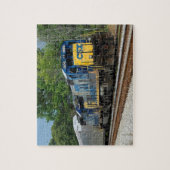 Puzzle Chemin de fer du moteur diesel bleu CSX (Vertical)