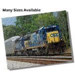 Puzzle Chemin de fer du moteur diesel bleu CSX<br><div class="desc">CSX Blue Yellow Diesel Loco Train Puzzle - voir mon magasin pour plus de grands cadeaux de train</div>