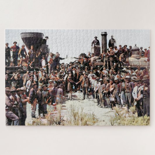 Puzzle Chemin de fer Est rencontre Ouest Pose du dernier (Horizontal)
