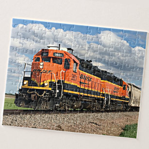 Puzzle Chemin de fer Orange Diesel Locomotive