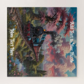 Puzzle Chemin de fer pittoresque avec arbres et fleurs (Horizontal)