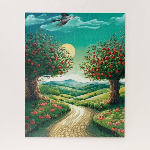Puzzle Chemin de verger enchanté