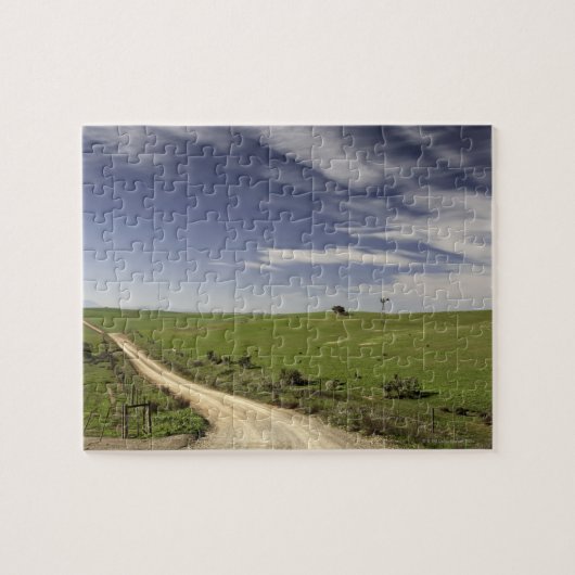 Puzzle Chemin d'exploitation tortillant entre les champs (Horizontal)