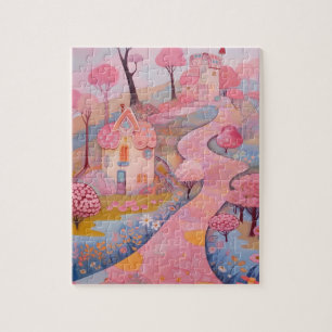 Puzzle chemin rose