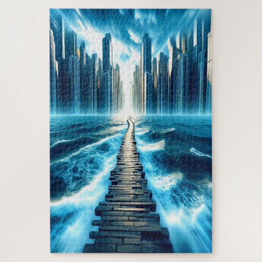 Puzzle Chemin vers la ville (Vertical)