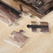 Puzzle cheminée de Noël garçon festive aquarelle (Côté)