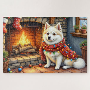 Puzzle Cheminée Esimo-Américain avec lumières de Noël