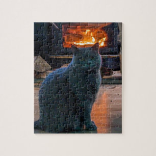 Puzzle Cheminée Kitty de Shorthair britannique