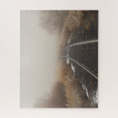 Puzzle Chemins de fer ruraux le jour de Foggy (Vertical)