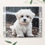 Puzzle Cher Chien Maltais Chien Chien Chien Chien Chien C<br><div class="desc">Joli puzzle représentant un adorable chien d'aquarelle chiot maltais sous la pluie. Fait un joli rembourrage personnalisé ou cadeau d'anniversaire pour les enfants et tous les amoureux de les chiens. Est livré avec un coque en carton avec une image de puzzle imprimée sur le couvercle! Personnalisez facilement le texte ou...</div>